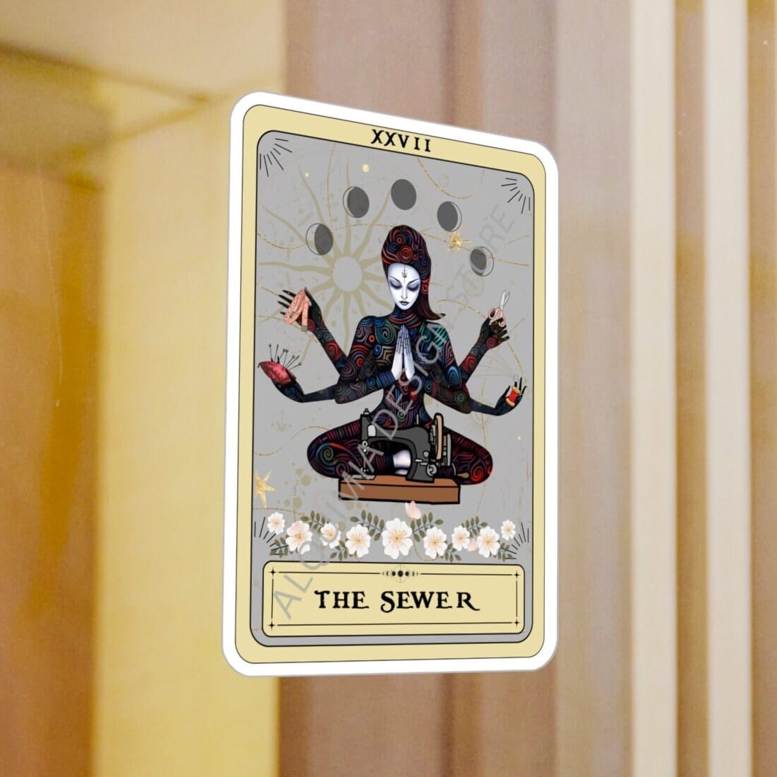 The Sewer Tarot Card Sticker 3" x 4"