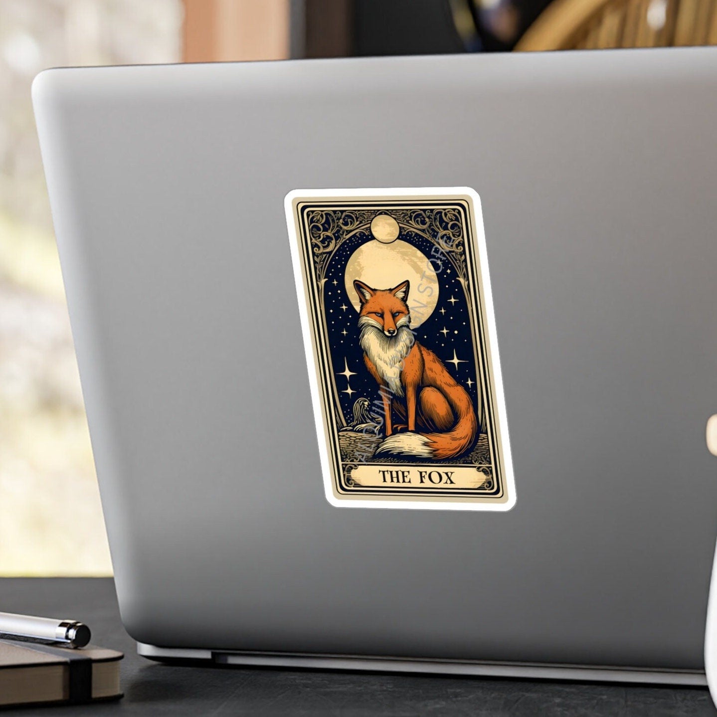 The Fox Tarot Card Sticker 3" x 4"