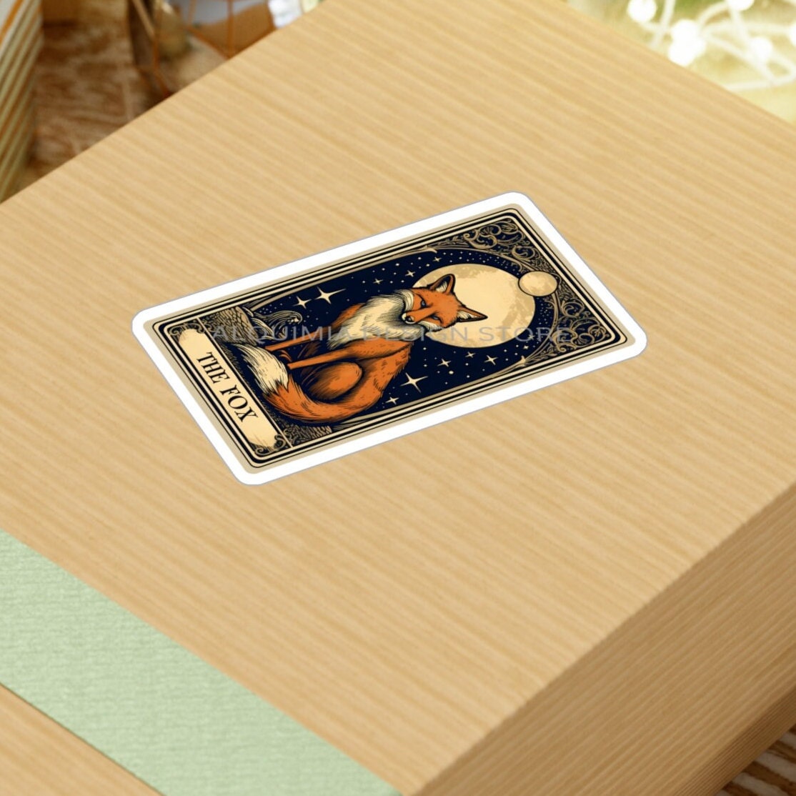 The Fox Tarot Card Sticker 3" x 4"