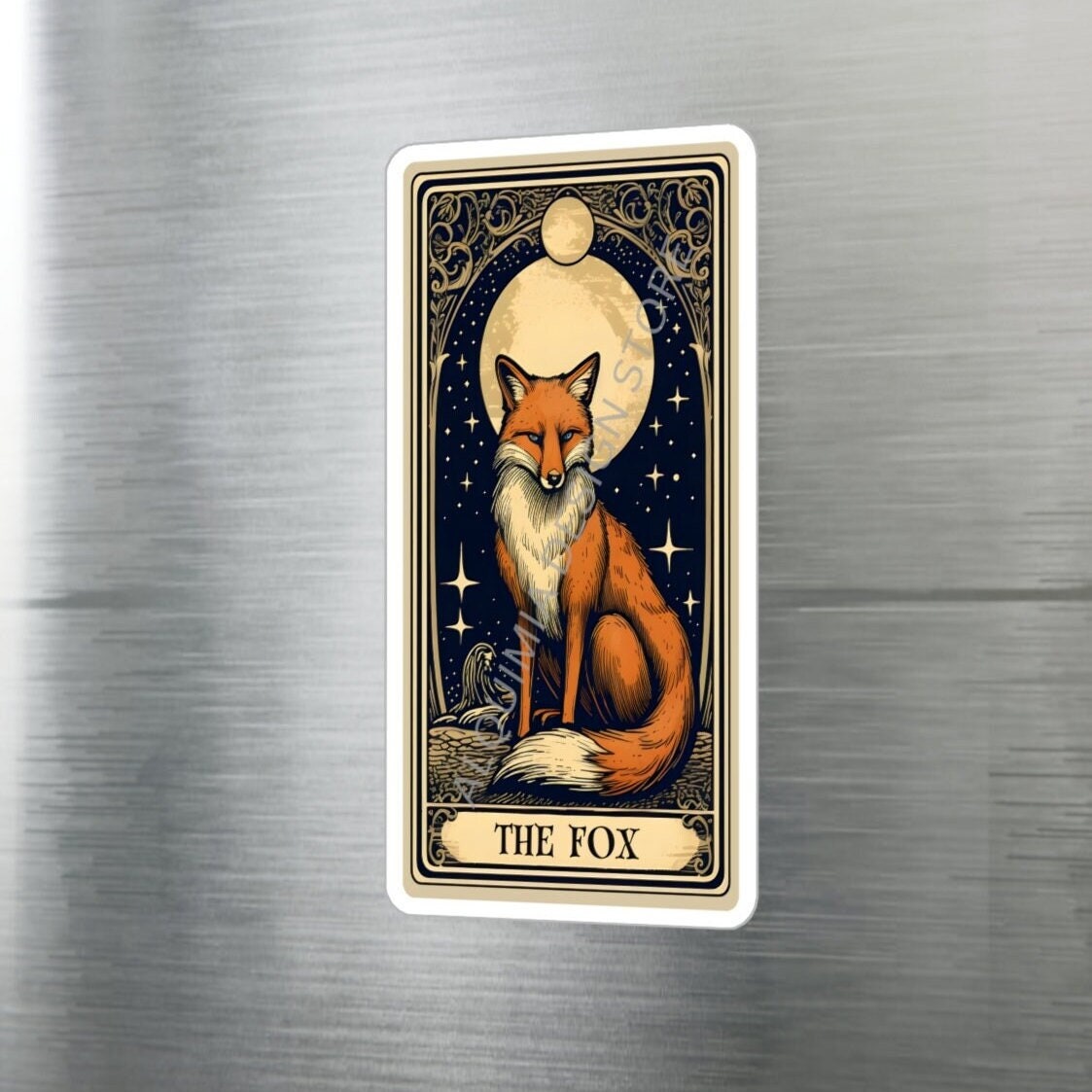 The Fox Tarot Card Sticker 3" x 4"
