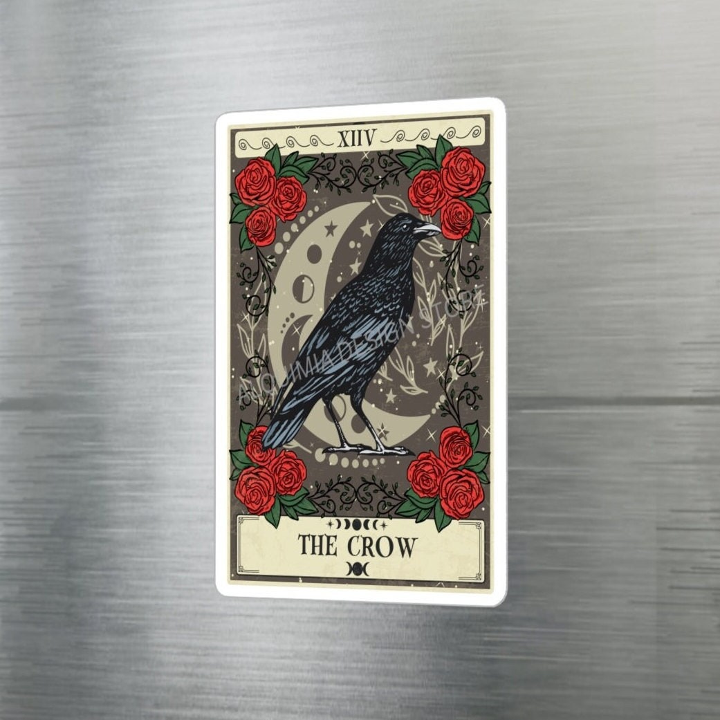 The Crow Tarot Card Sticker 3" x 4"