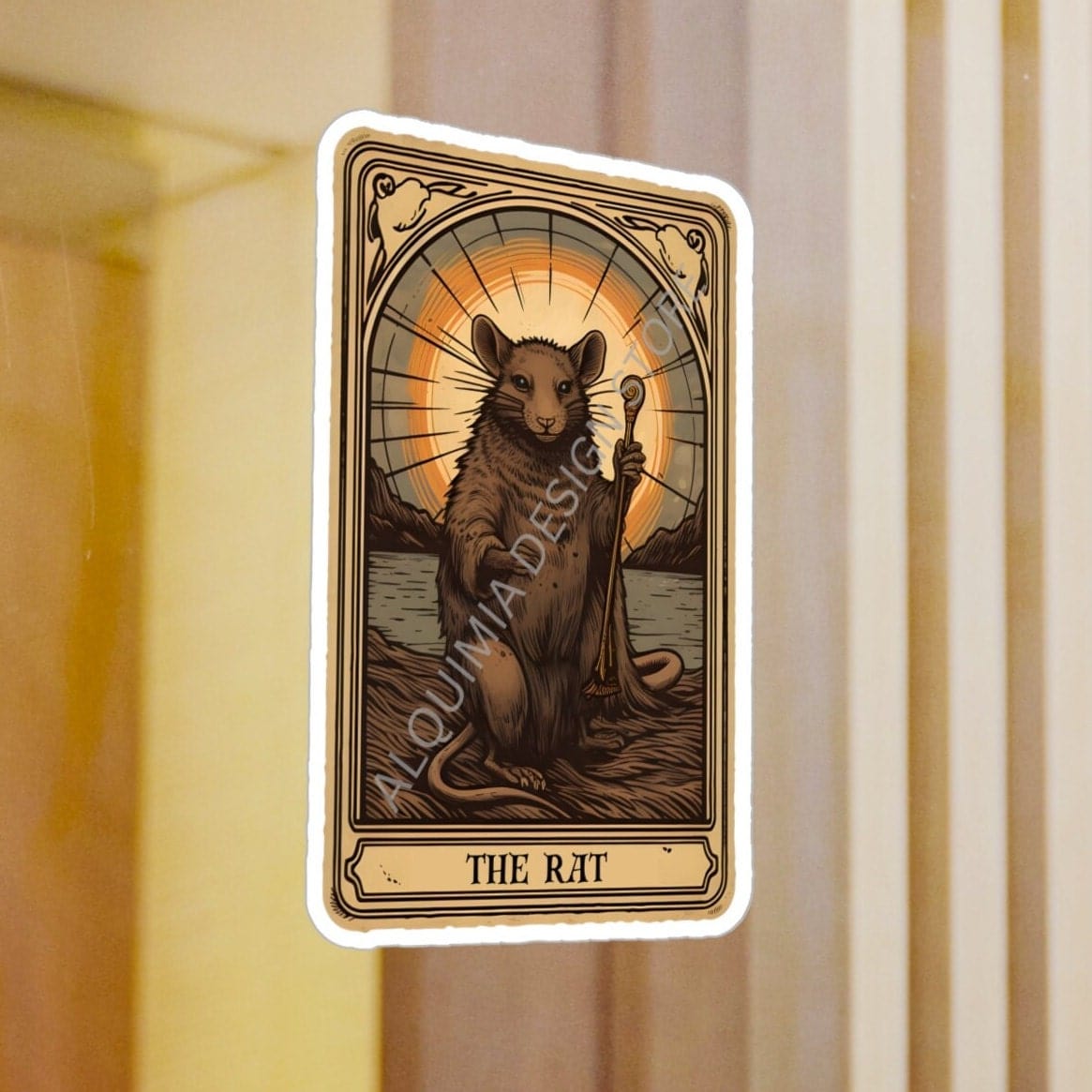 The Rat Tarot Card Sticker 3" x 4"