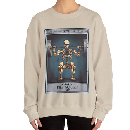 The Squat Tarot Card Sweatshirt, Leg Day Workout