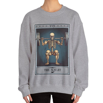 The Squat Tarot Card Sweatshirt, Leg Day Workout