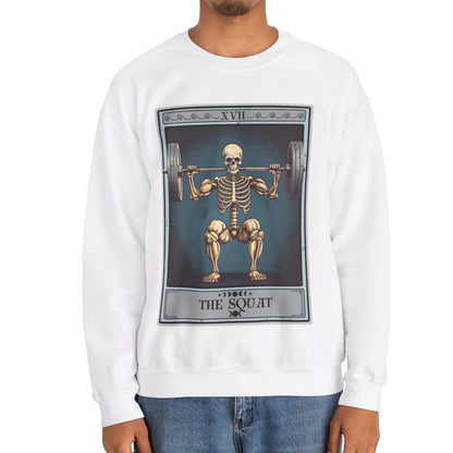 The Squat Tarot Card Sweatshirt, Leg Day Workout