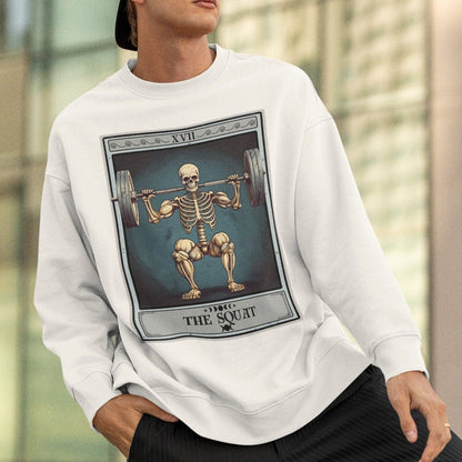 The Squat Tarot Card Sweatshirt, Leg Day Workout