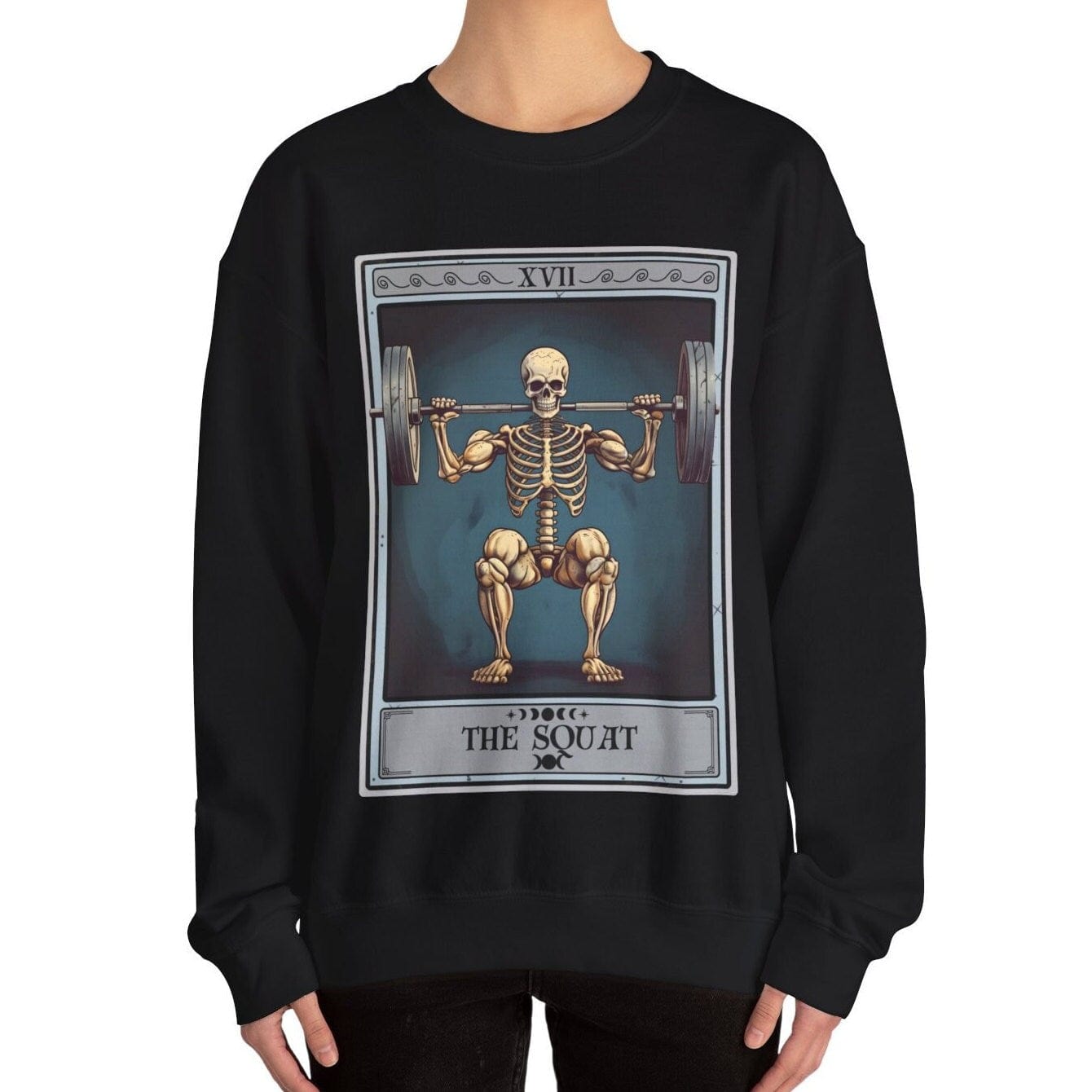 The Squat Tarot Card Sweatshirt, Leg Day Workout