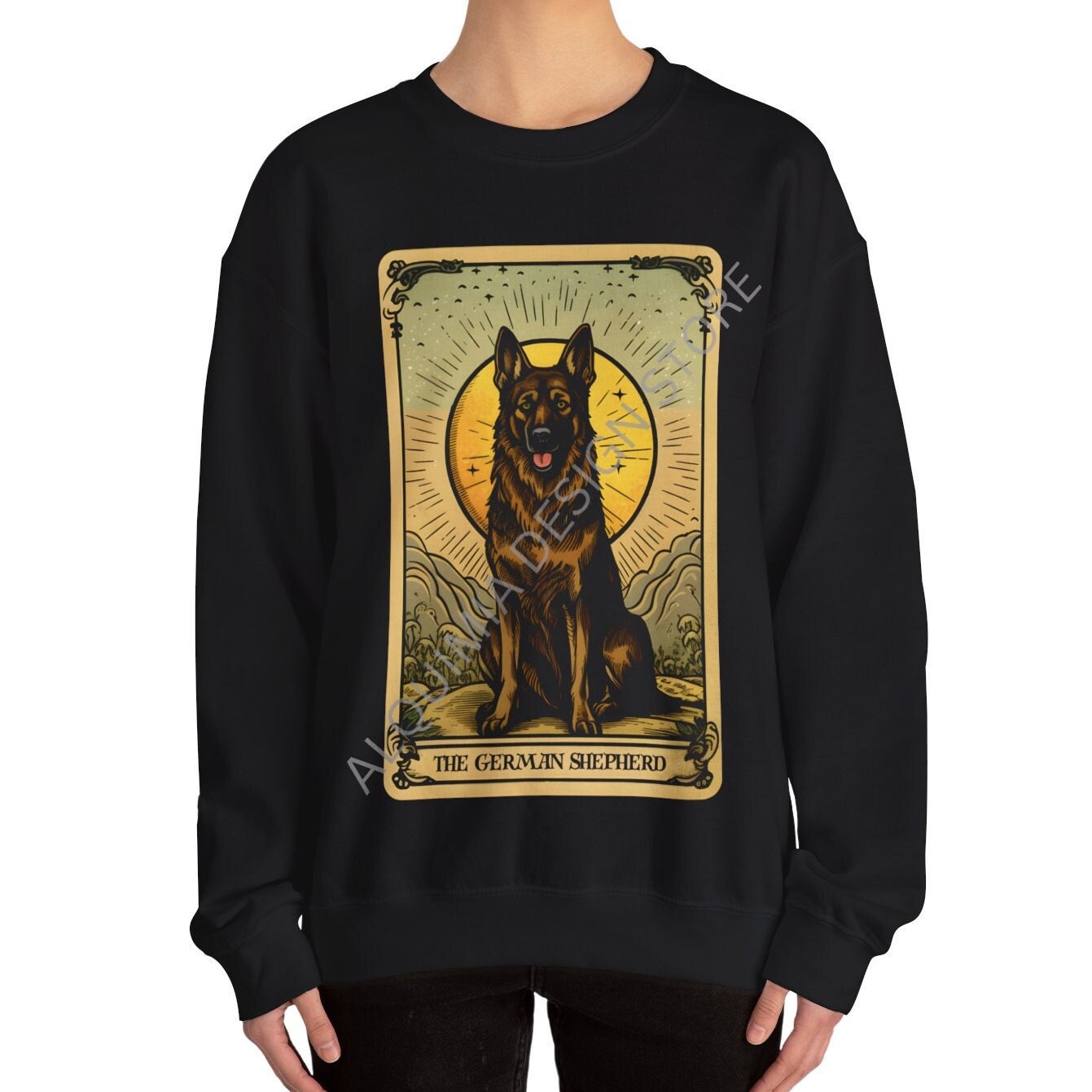 The German Shepherd Dog Tarot Card Sweatshirt