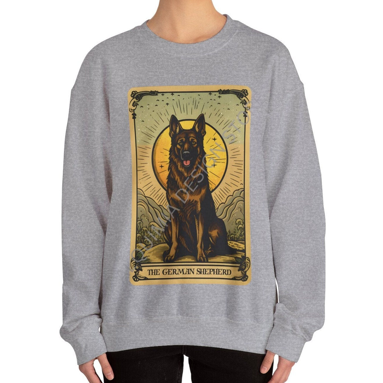 The German Shepherd Dog Tarot Card Sweatshirt