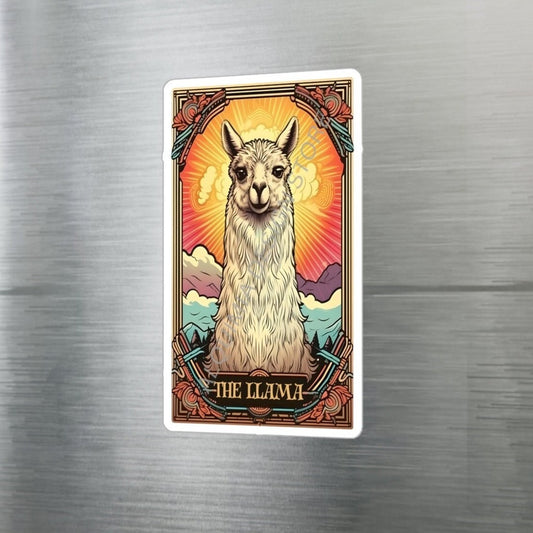 The Llama Tarot Card Sticker 3" x 4"