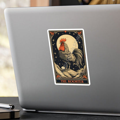 The Rooster Tarot Card Sticker 3" x 4"