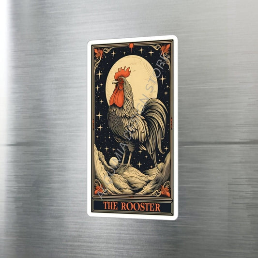 The Rooster Tarot Card Sticker 3" x 4"