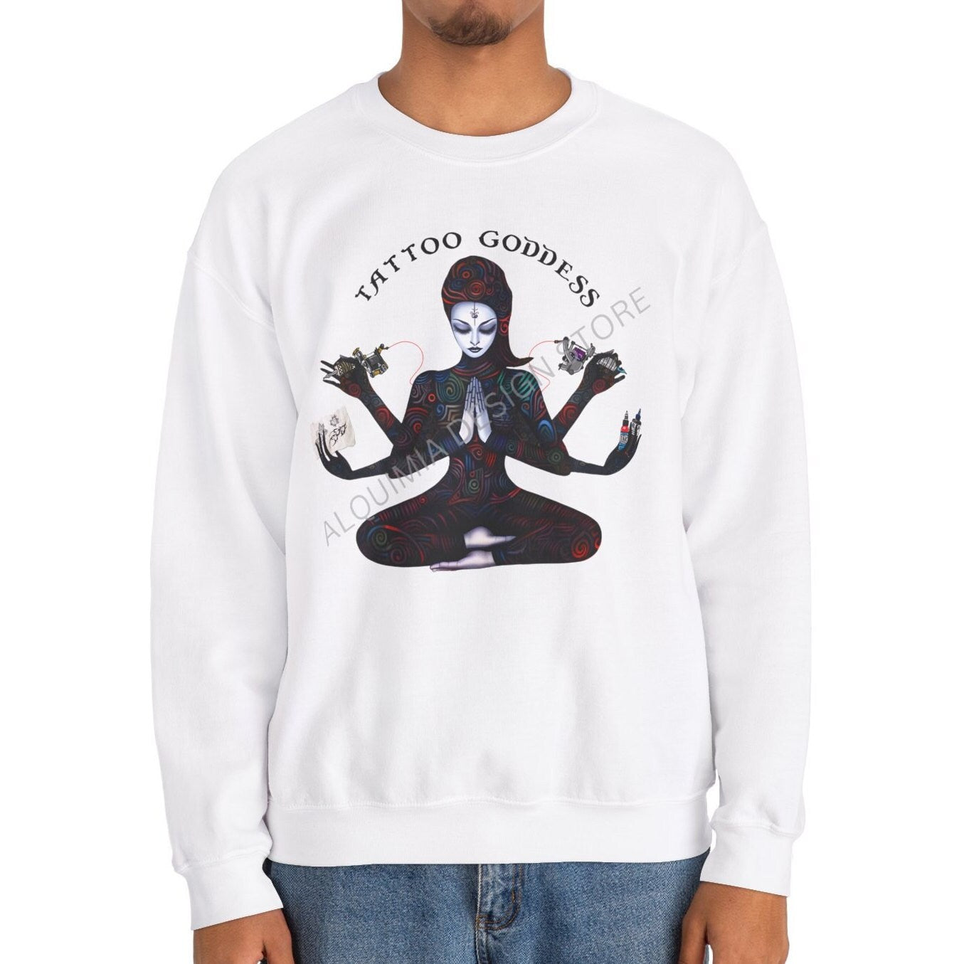 Tattoo Goddess Sweatshirt, Tattoo Artist