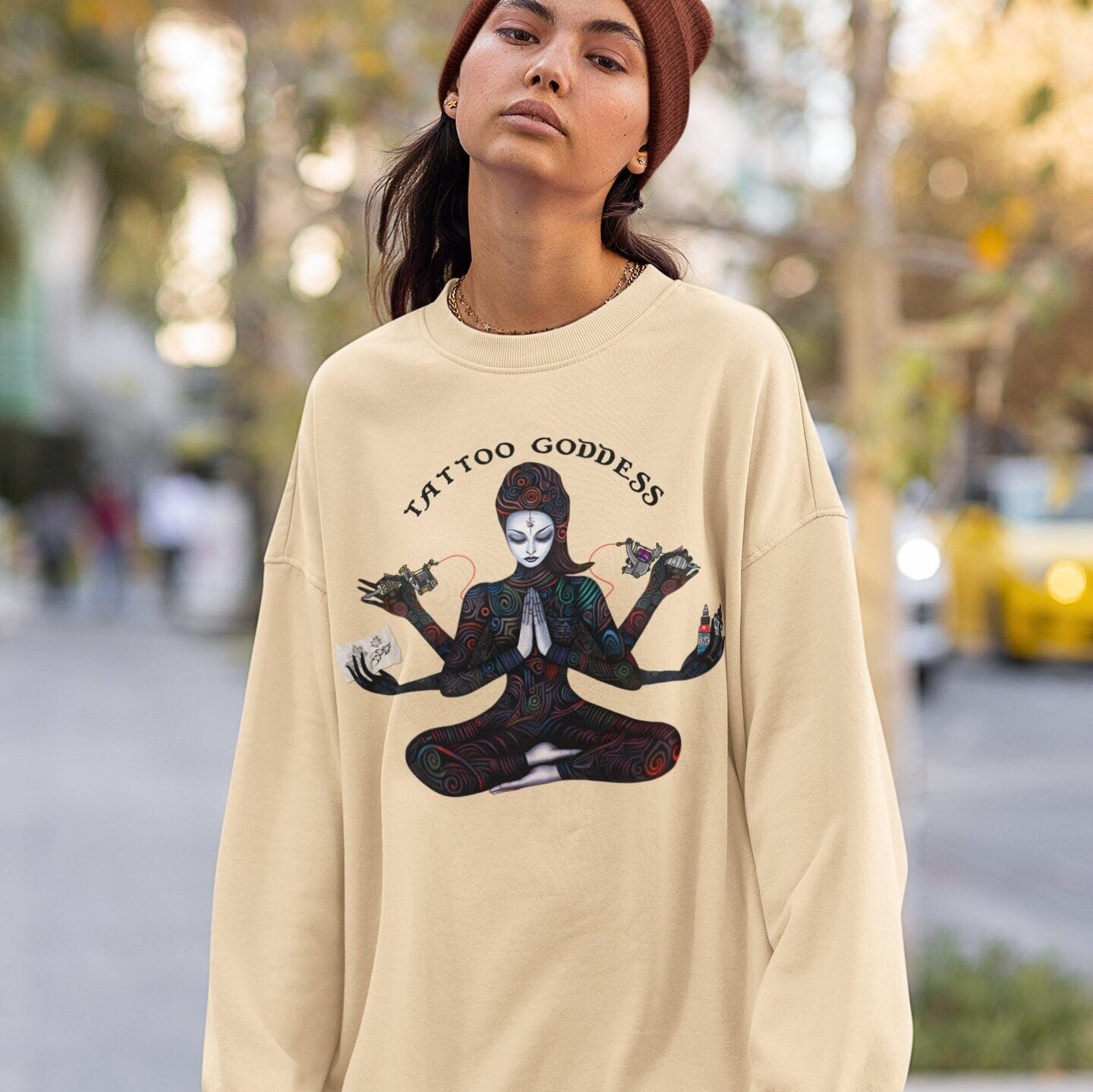 Tattoo Goddess Sweatshirt, Tattoo Artist