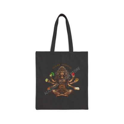 Vegan Goddess Tote Bag, 15" x 16" Farmers Market