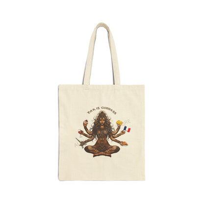 Paris Goddess Tote Bag, France Tote Bag 15" x 16"