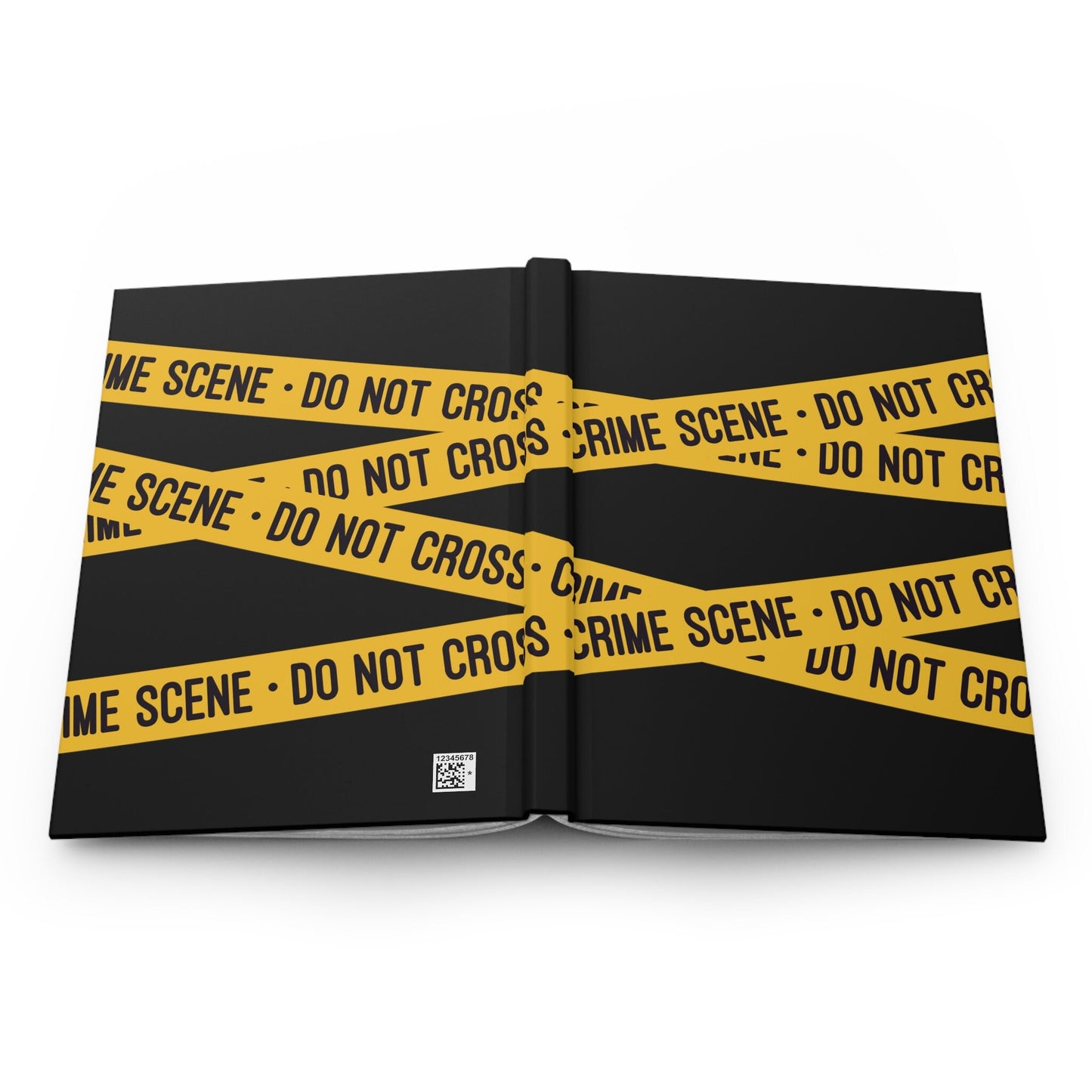 True Crime Scene Tape Notebook Hardcover Journal or Spiral Notebook 6" x 8"