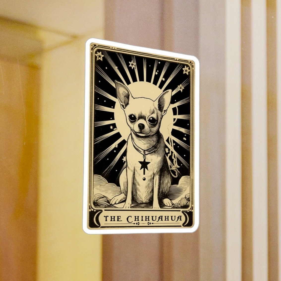 The Chihuahua Tarot Card Sticker 3" x 4"