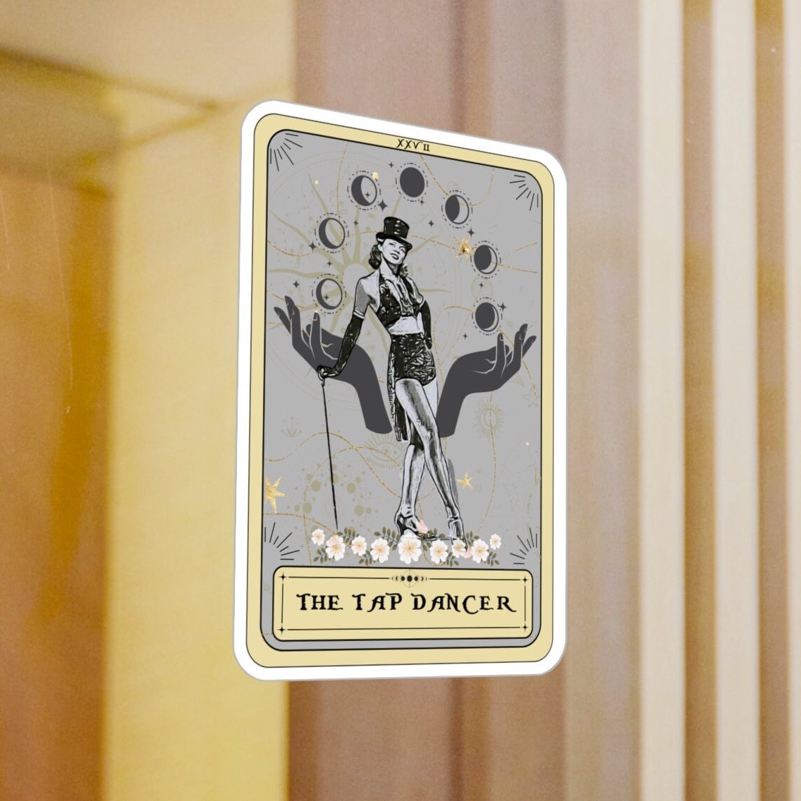 The Tap Dancer Tarot Card Sticker, Tap Dancing 3" x 4"