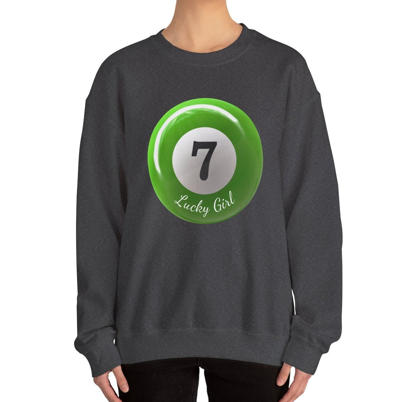 Lucky Girl # 7 Green Ball Sweatshirt