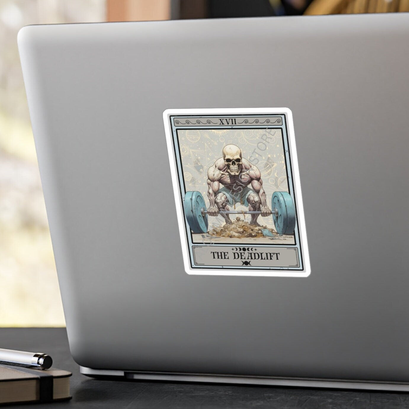 The Deadlift Tarot Card Sticker, 3" x 4"