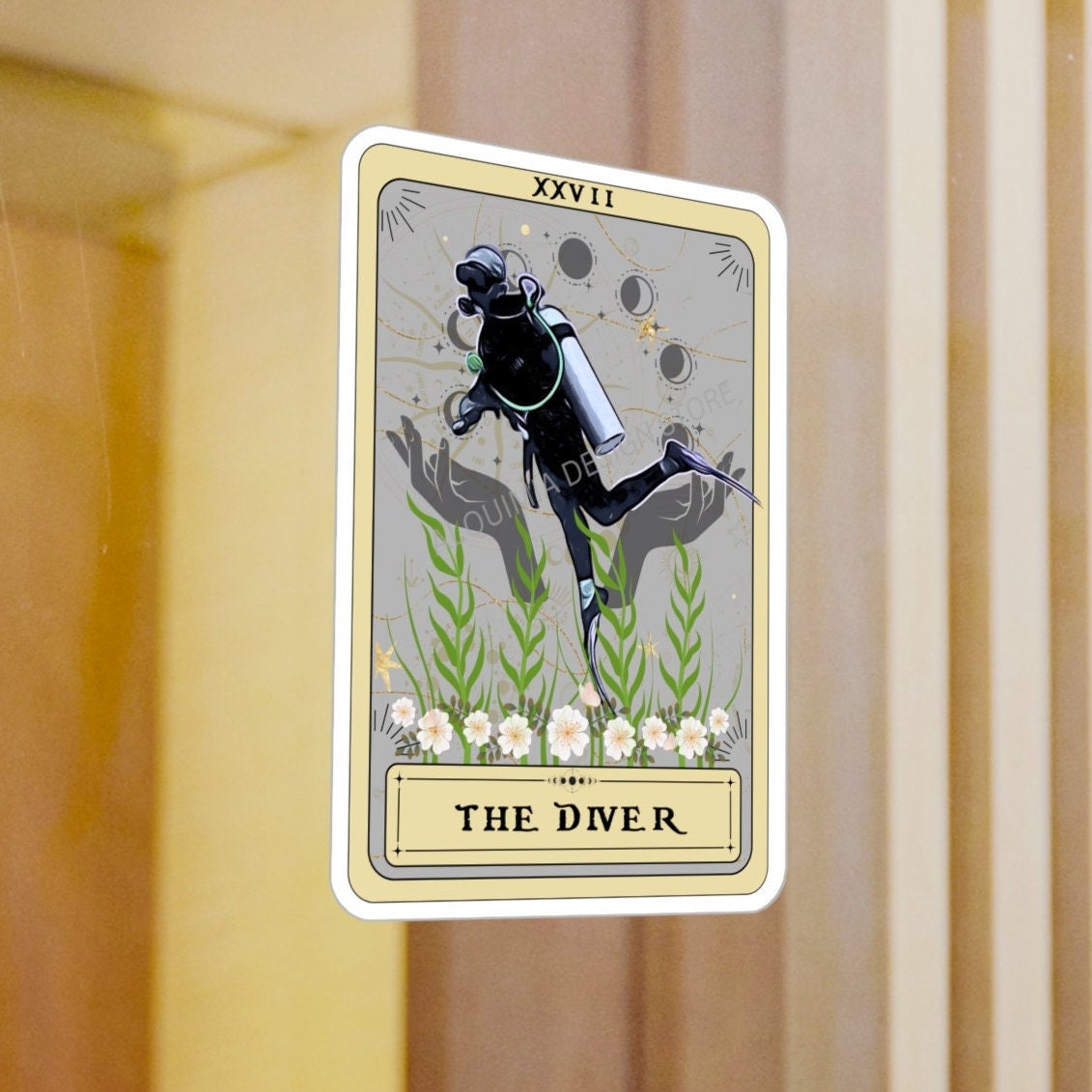 The Diver Tarot Card Sticker 3" x 4"