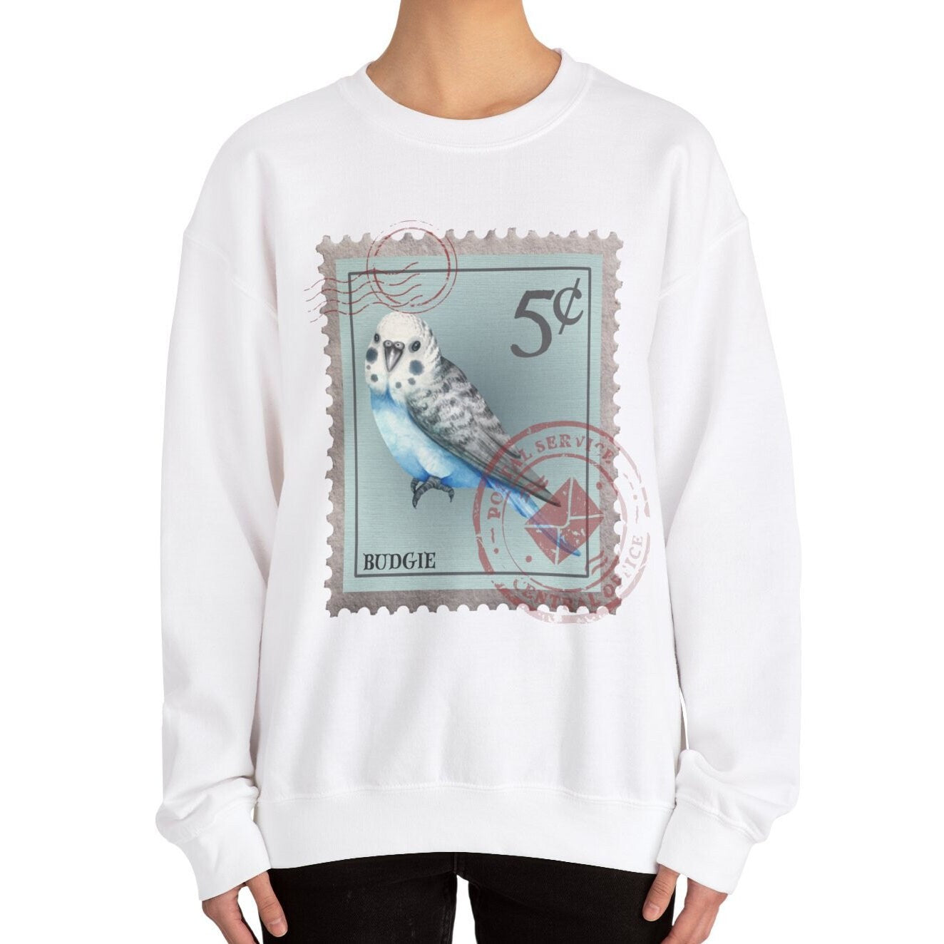 Budgie Postage Stamp Sweatshirt