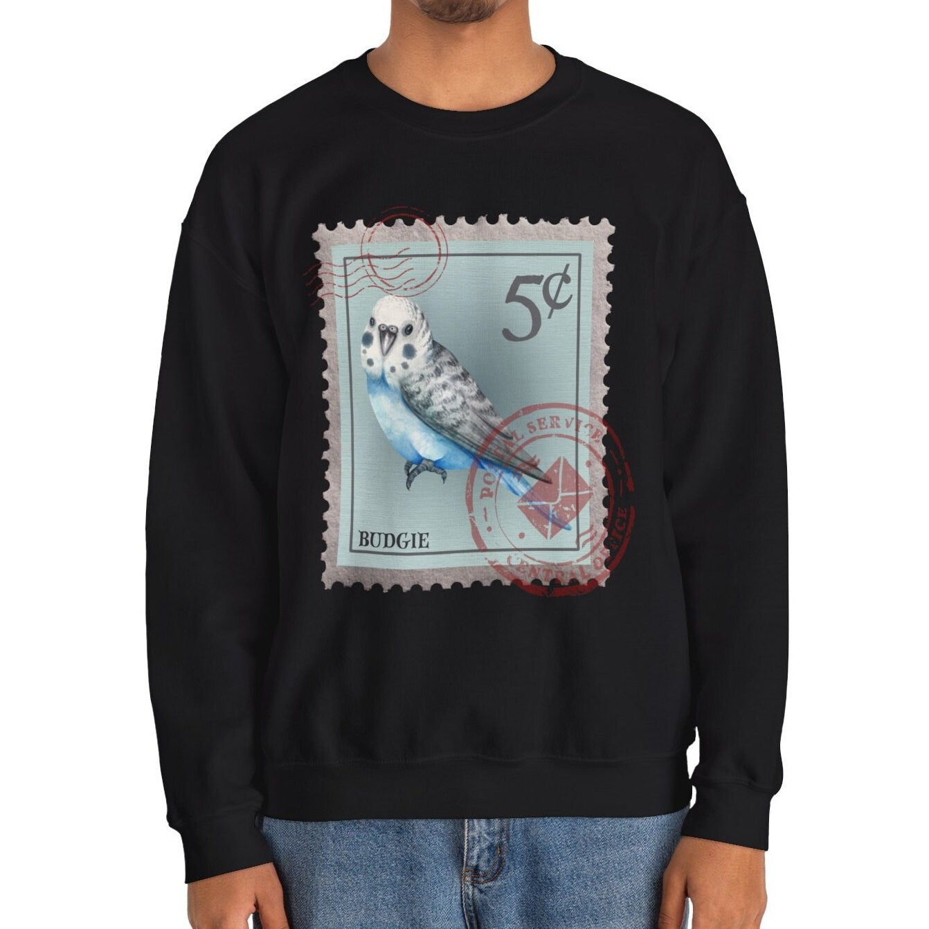 Budgie Postage Stamp Sweatshirt