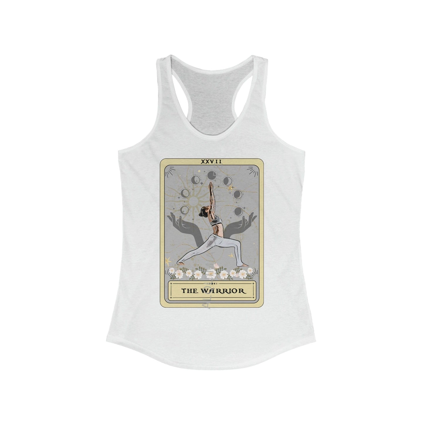 The Warrior Tarot Card Tank Top, Warrior Yoga Pose