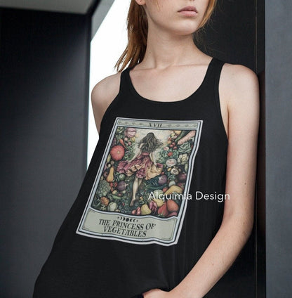 The Princess of Vegetables Tarot Card Tank Top, Gift for Vegan