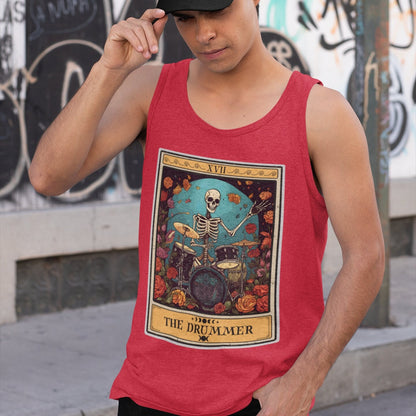 The Drummer Tarot Card Tank Top