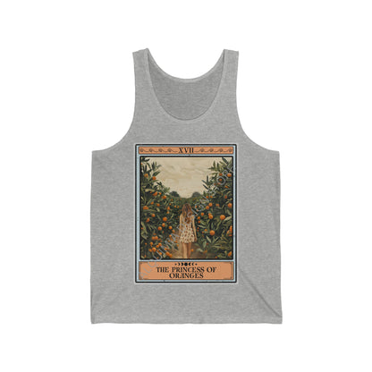 The Princess of Oranges Tarot Card Tank Top, Orange Fruit