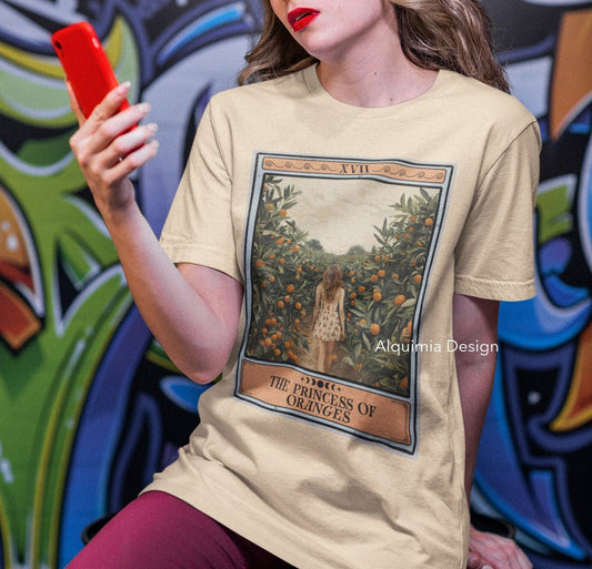 The Princess of Oranges Tarot Card Shirt, Orange Fruit Lover