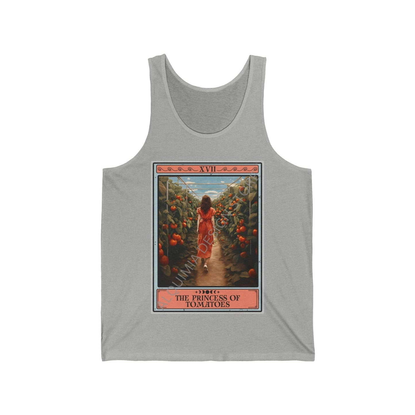 The Princess Of Tomatoes Tarot Card Tank Top, Tomato Vegetarian