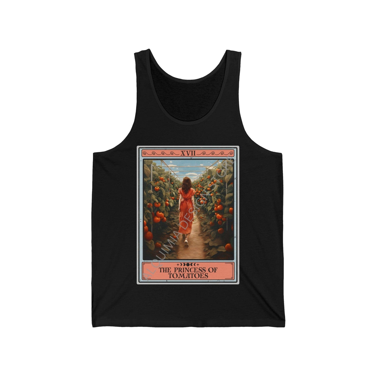 The Princess Of Tomatoes Tarot Card Tank Top, Tomato Vegetarian