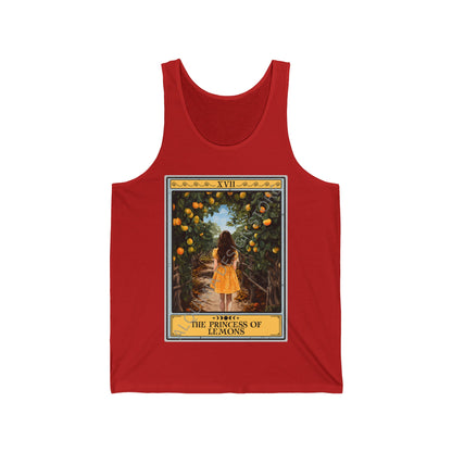 The Princess Of Lemons Tarot Card Tank Top, Lemon