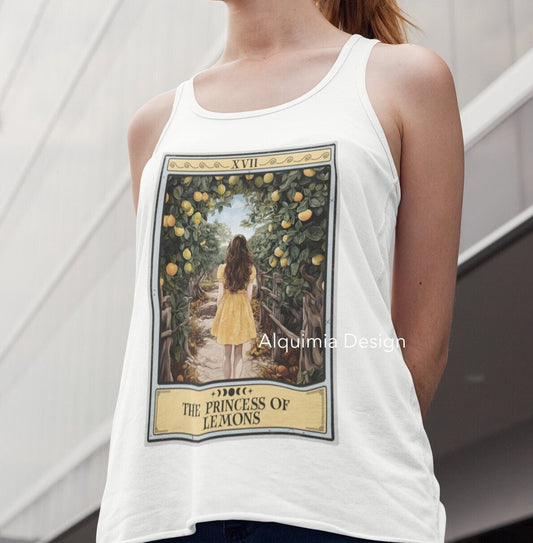 The Princess Of Lemons Tarot Card Tank Top, Lemon