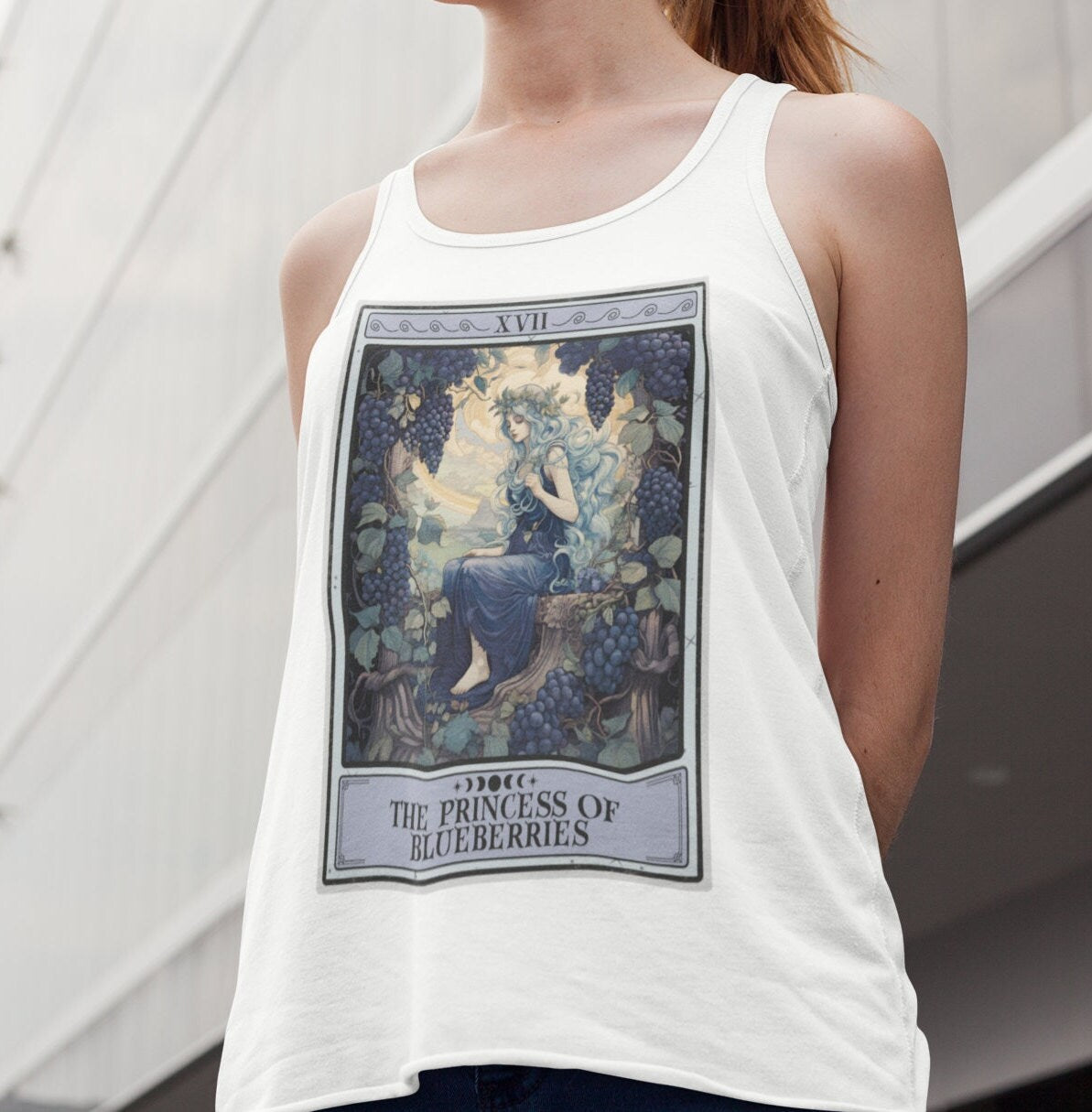 The Princess Of Blueberries Tarot Card Tank Top