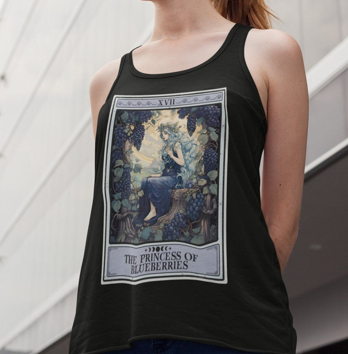 The Princess Of Blueberries Tarot Card Tank Top