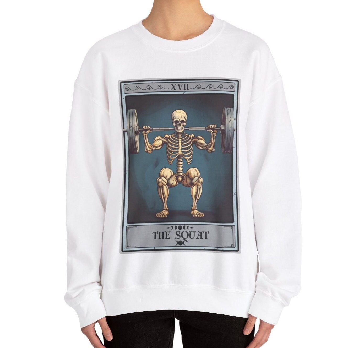 The Squat Tarot Card Sweatshirt, Leg Day Workout