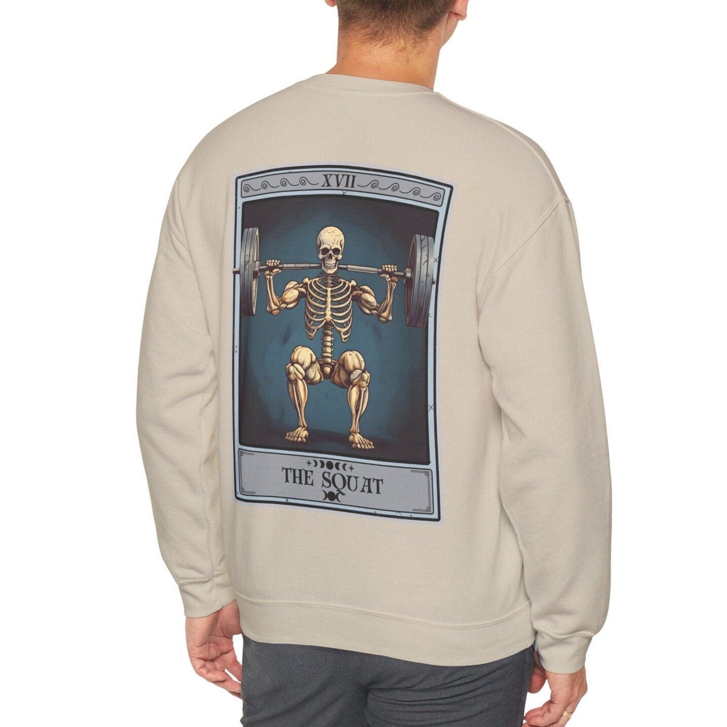 The Squat Tarot Card Sweatshirt, Gym Leg Day