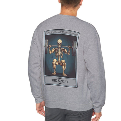 The Squat Tarot Card Sweatshirt, Gym Leg Day