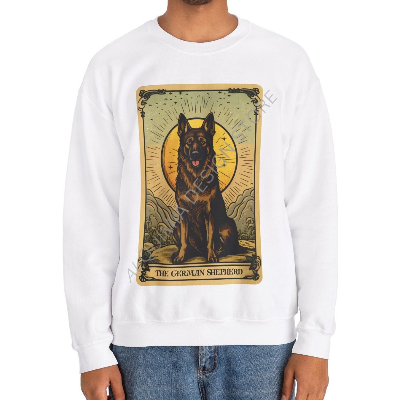 The German Shepherd Dog Tarot Card Sweatshirt