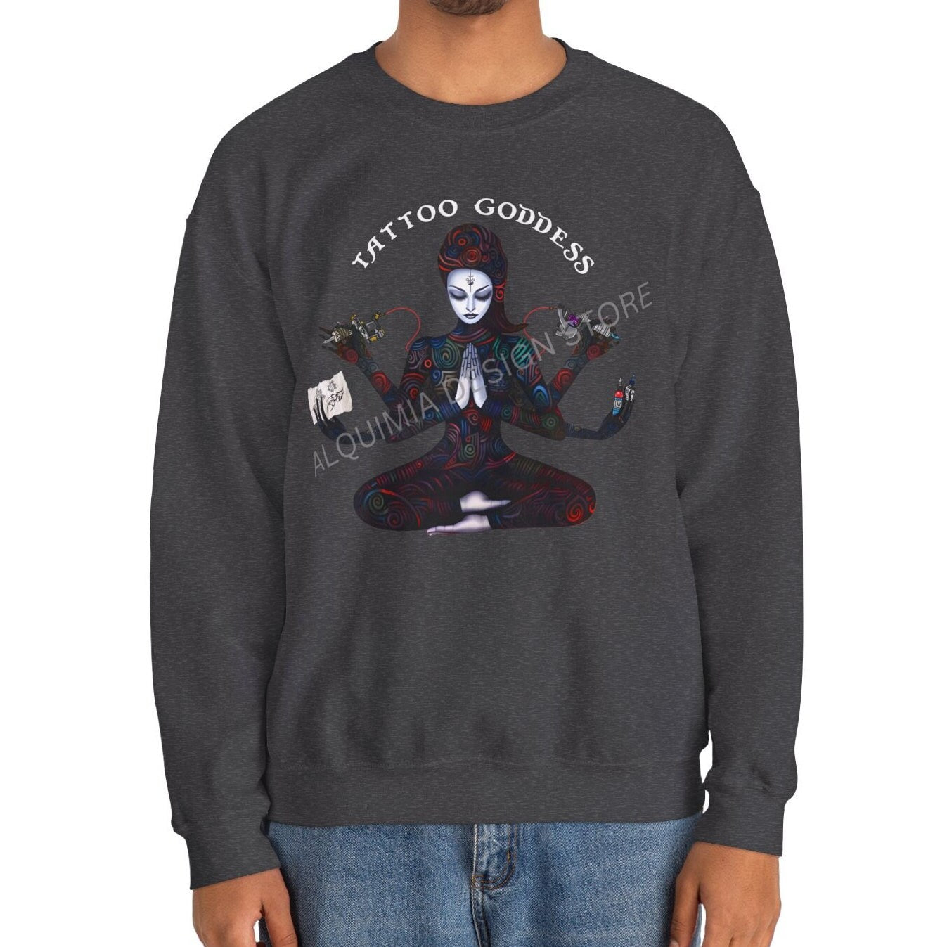 Tattoo Goddess Sweatshirt, Tattoo Artist