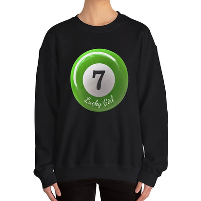 Lucky Girl # 7 Green Ball Sweatshirt