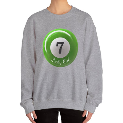 Lucky Girl # 7 Green Ball Sweatshirt