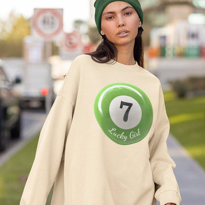 Lucky Girl # 7 Green Ball Sweatshirt