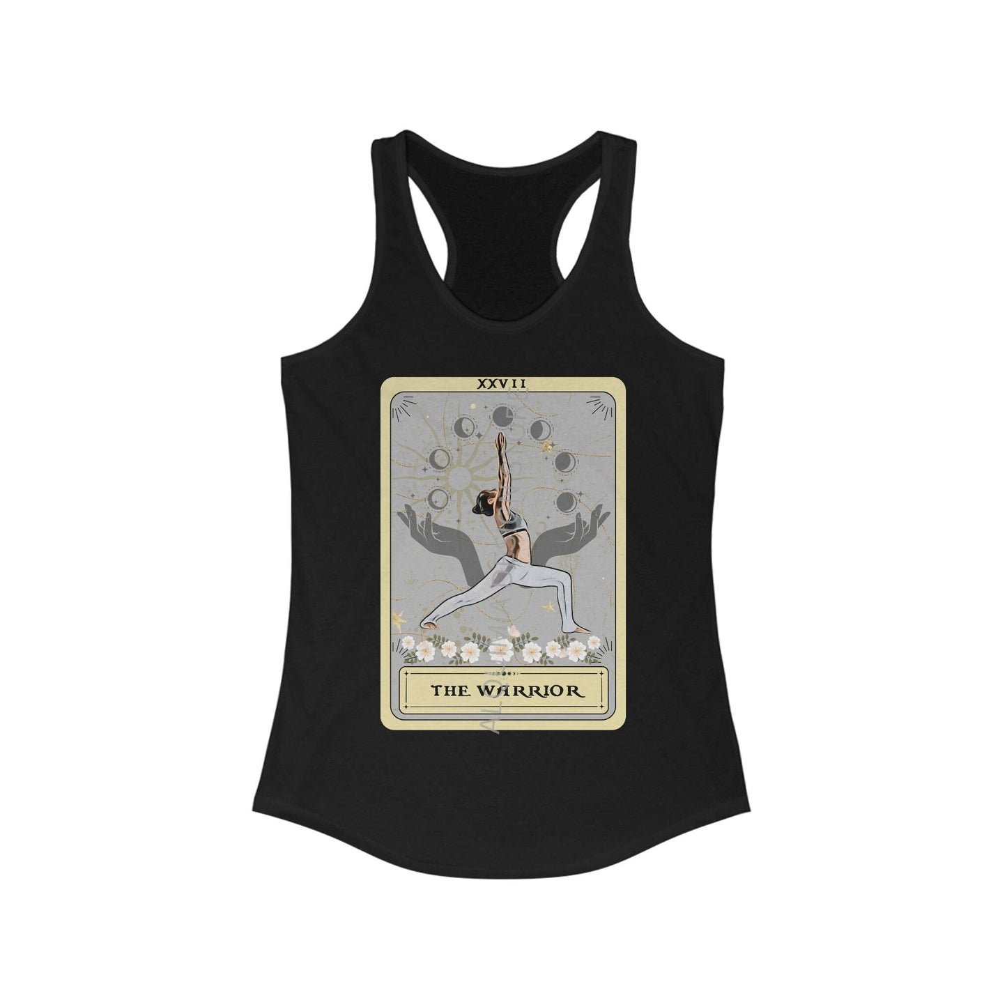 The Warrior Tarot Card Tank Top, Warrior Yoga Pose