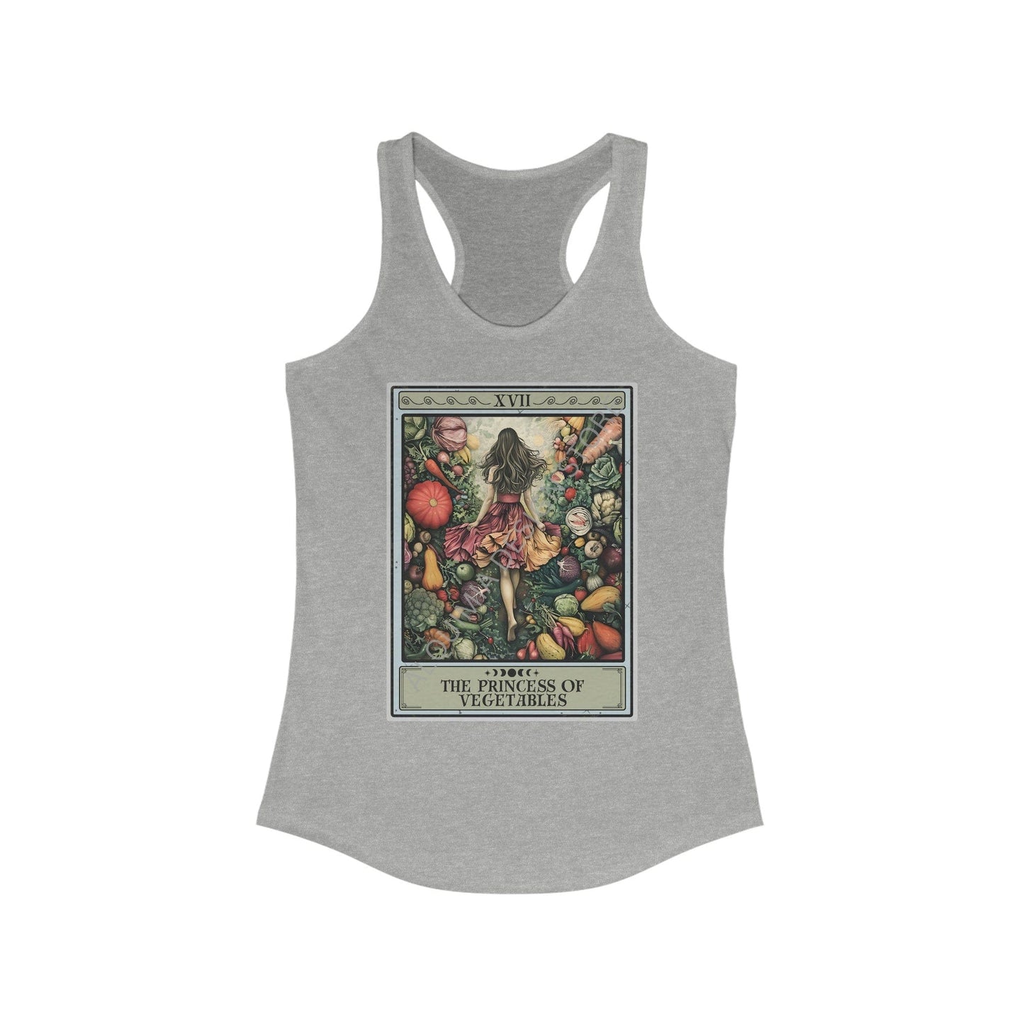 The Princess of Vegetables Tarot Card Tank Top, Gift for Vegan