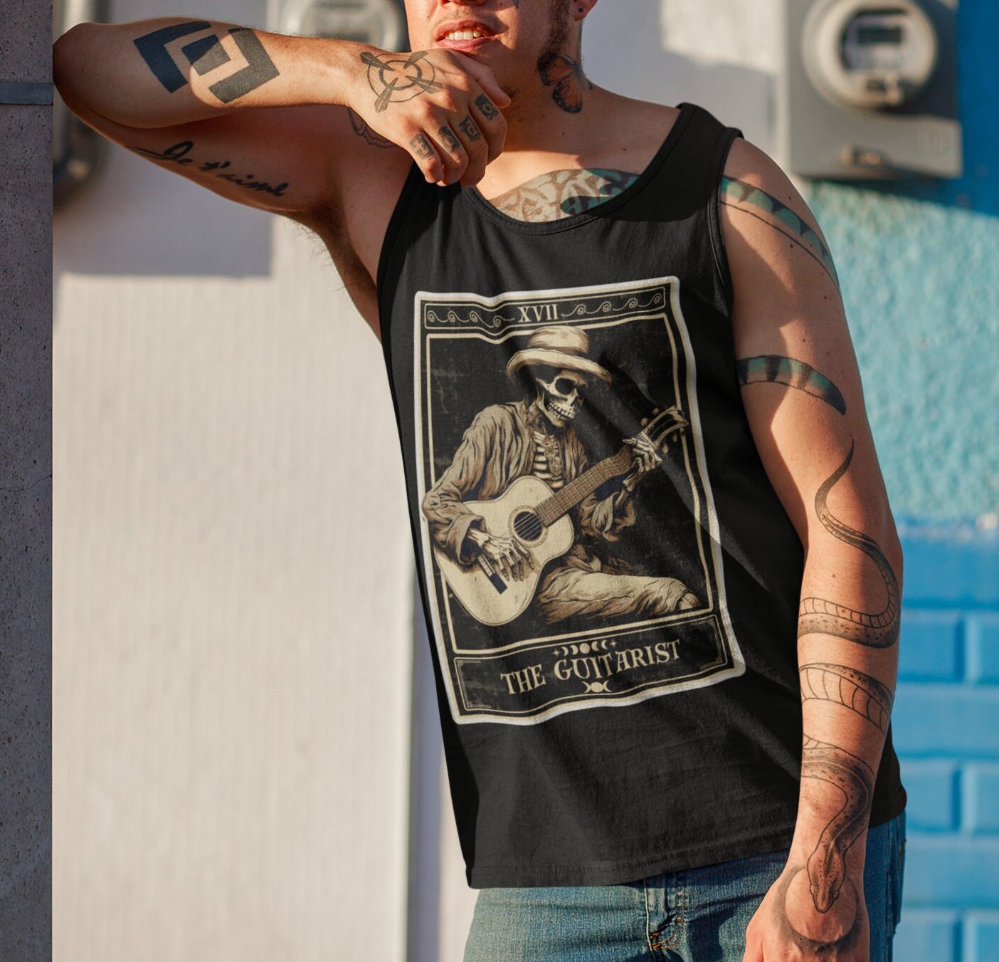 The Guitarist Tarot Card Tank Top